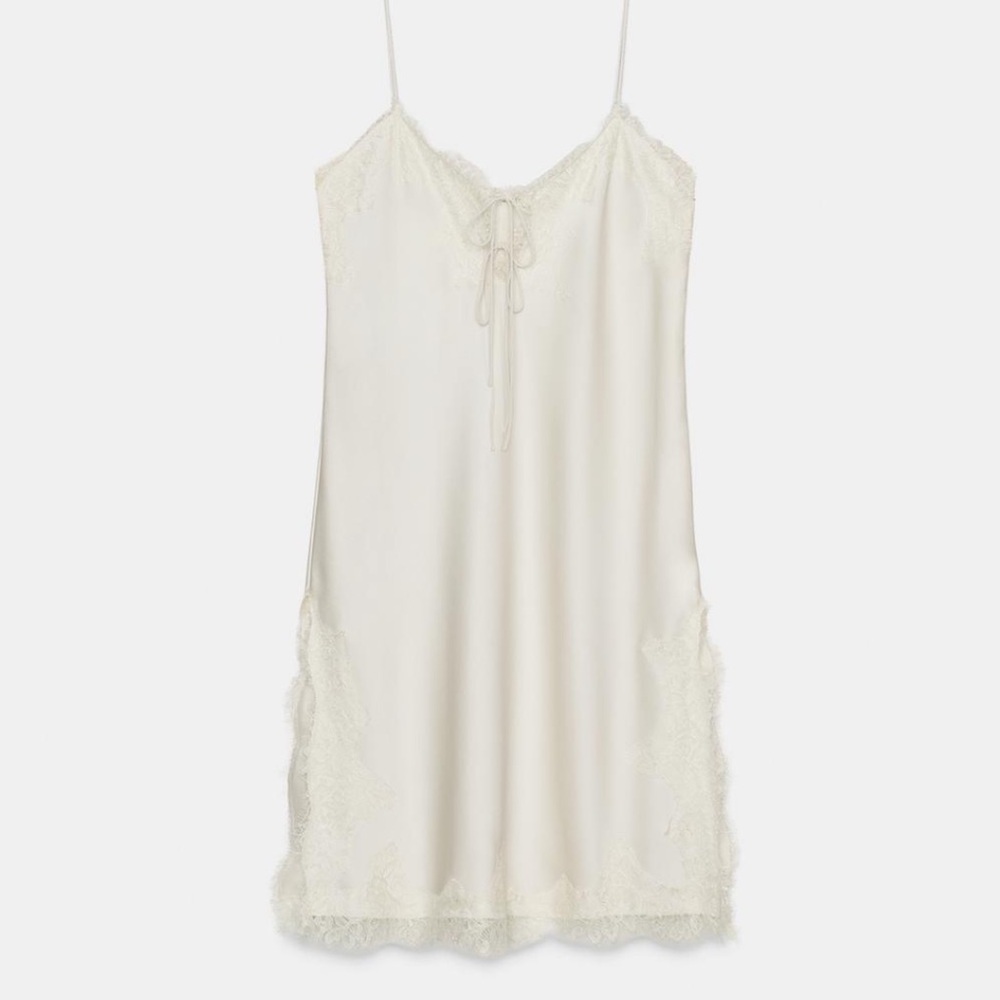 ZARA COLLECTION CREAM LACE CAMI DRESS